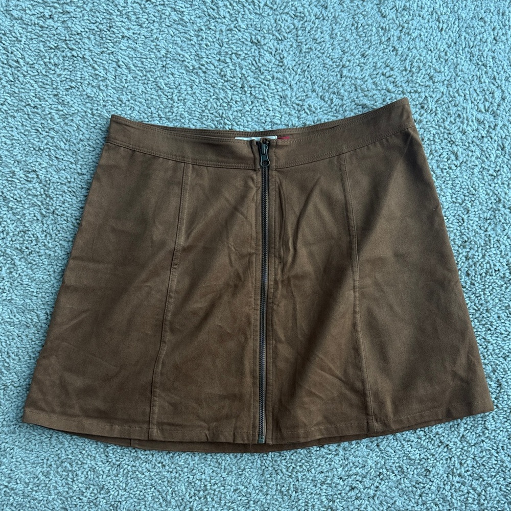 Brown Suede Skirt